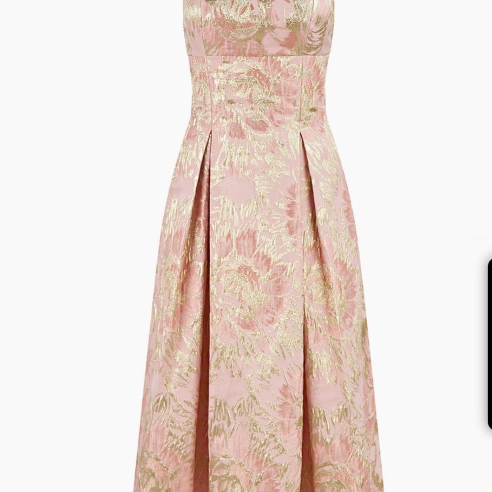 NWT_Kay Unger Size 10 NWT Floral Dress | Retail $398 | Cap Sleeve | Pockets - Picture 3 of 5